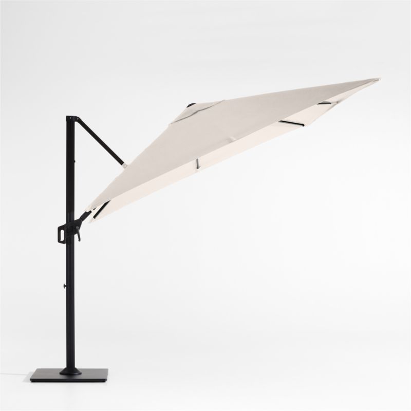 9' Square Canvas Canvas Sunbrella® Cantilever Outdoor Patio Umbrella with Black Metal Frame - image 2 of 6