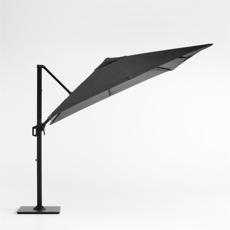 9' Square Cast Charcoal Grey Sunbrella® Cantilever Outdoor Patio Umbrella with Black Metal Frame - image 1 of 4