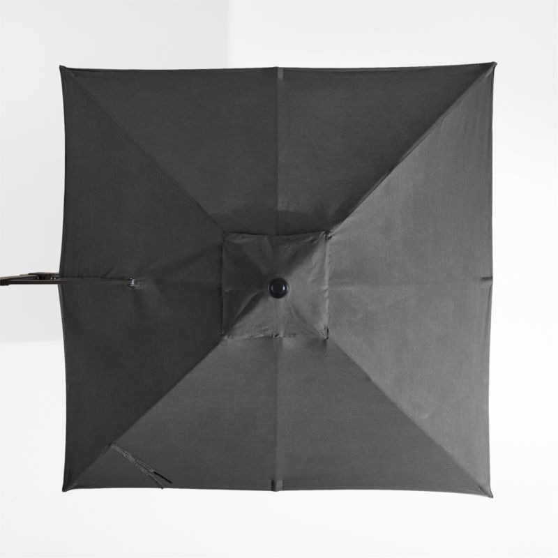 9' Square Cast Charcoal Grey Sunbrella® Cantilever Outdoor Patio Umbrella with Black Metal Frame - image 3 of 4