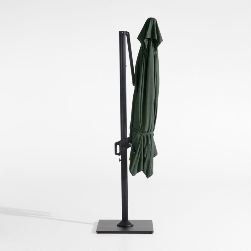 9' Square Cast Ivy Green Sunbrella® Cantilever Outdoor Patio Umbrella with Black Metal Frame - image 2 of 4