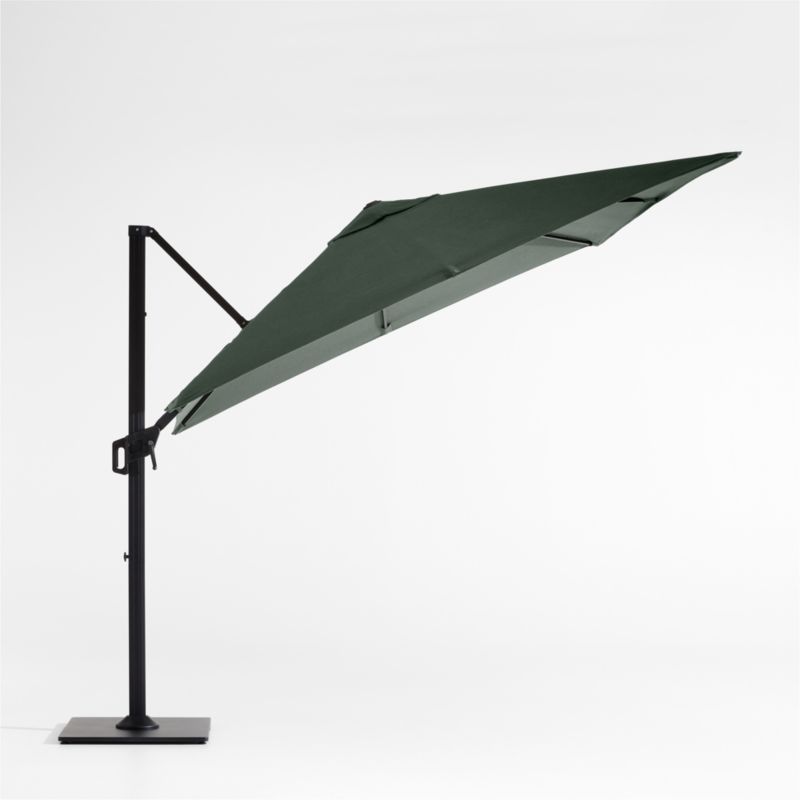 9' Square Cast Ivy Green Sunbrella® Cantilever Outdoor Patio Umbrella with Black Metal Frame - image 1 of 4