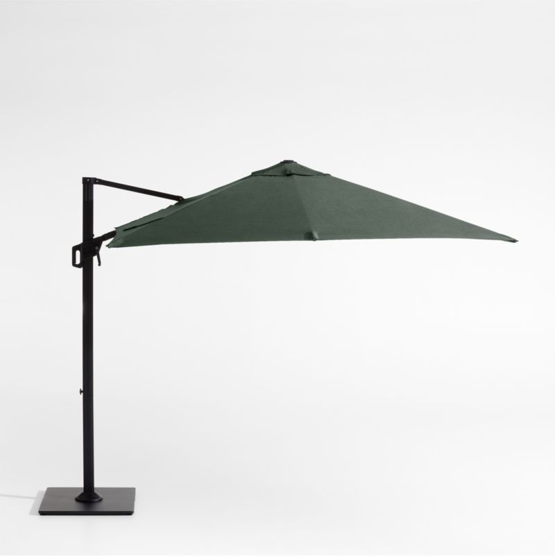 9' Square Cast Ivy Green Sunbrella® Cantilever Outdoor Patio Umbrella with Black Metal Frame - image 0 of 4