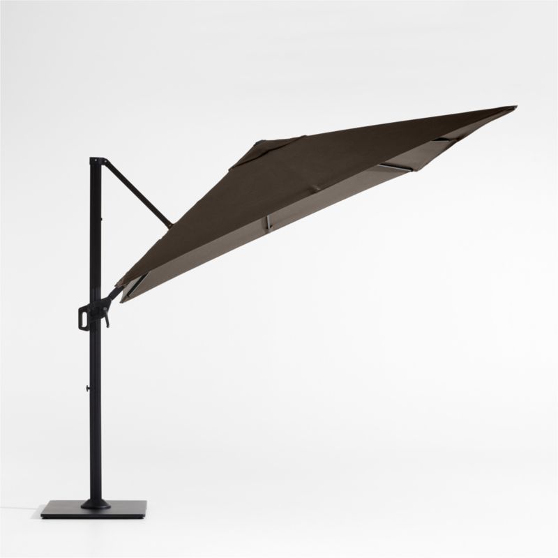 9' Square Canvas Java Sunbrella® Cantilever Outdoor Patio Umbrella with Black Metal Frame - image 2 of 6