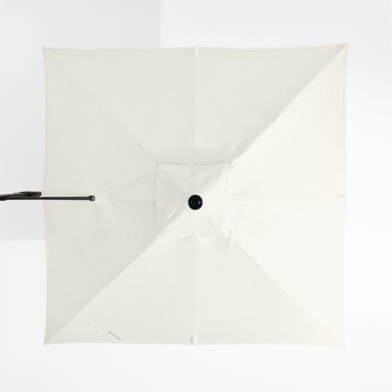 9' Square Canvas Natural Sunbrella® Cantilever Outdoor Patio Umbrella with Black Metal Frame - image 4 of 6