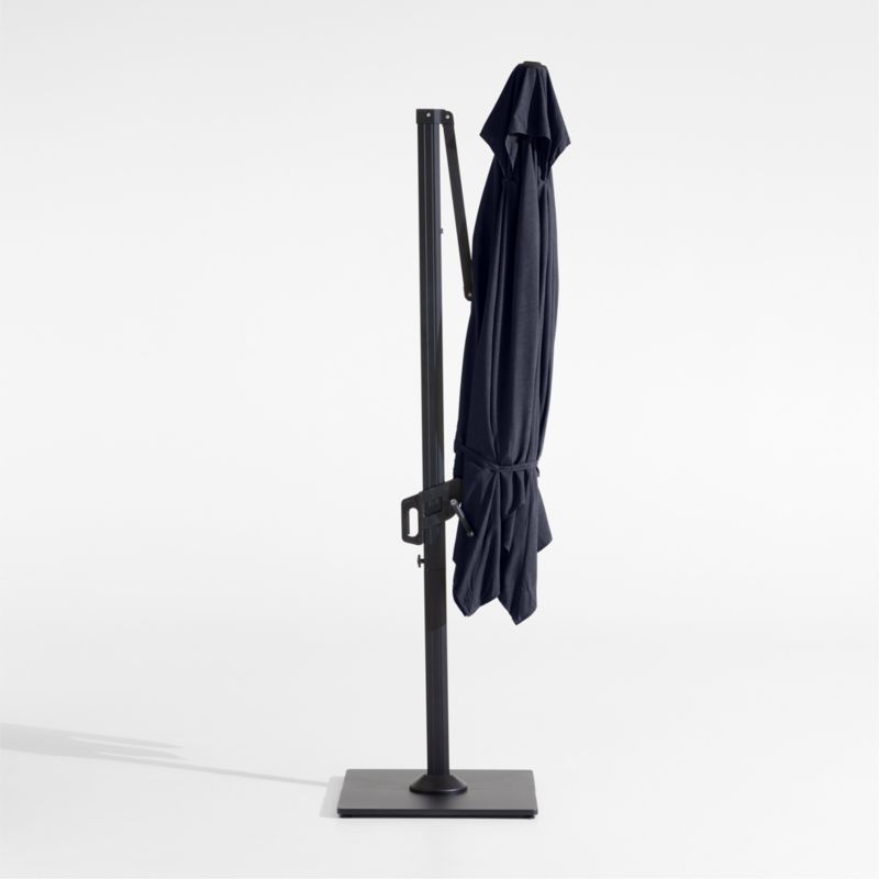 9' Square Canvas Navy Blue Sunbrella® Cantilever Outdoor Patio Umbrella with Black Metal Frame - image 2 of 4