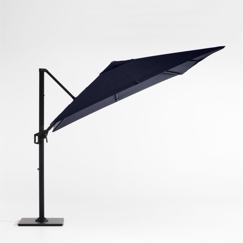 9' Square Canvas Navy Blue Sunbrella® Cantilever Outdoor Patio Umbrella with Black Metal Frame - image 1 of 4