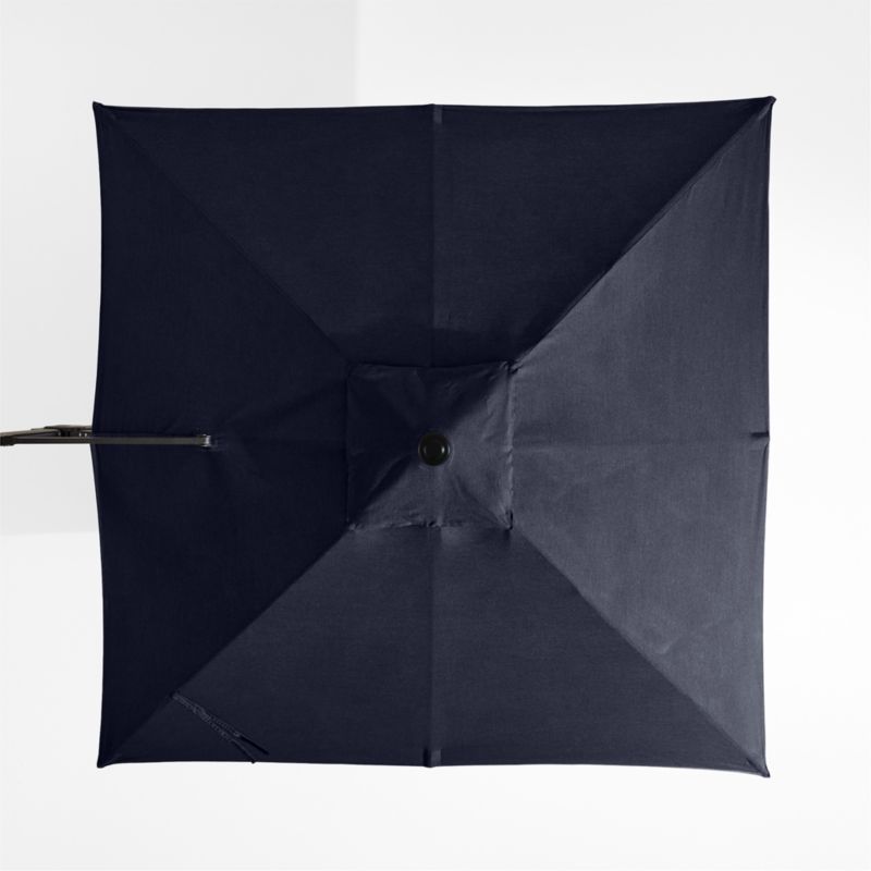 9' Square Canvas Navy Blue Sunbrella® Cantilever Outdoor Patio Umbrella with Black Metal Frame - image 3 of 4