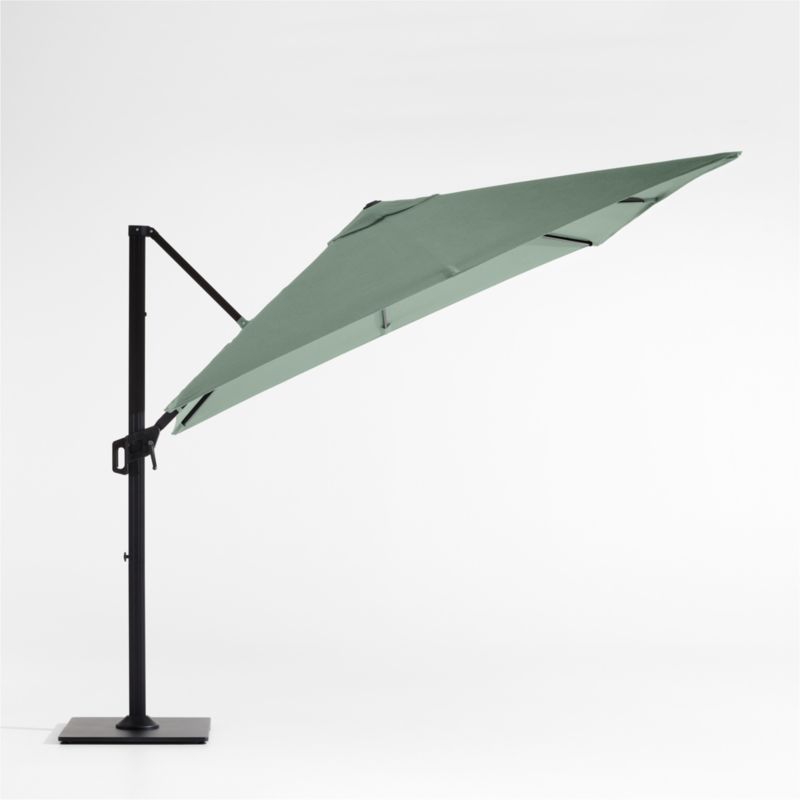 9' Square Canvas Spa Sunbrella® Cantilever Outdoor Patio Umbrella with Black Metal Frame - image 2 of 6