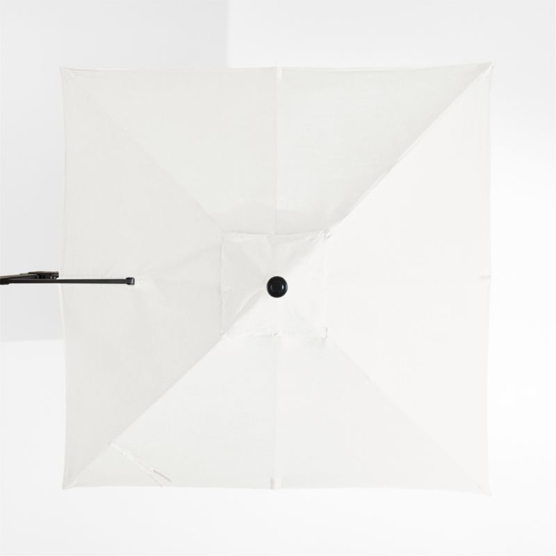 9' Square Canvas White Sand Sunbrella® Cantilever Outdoor Patio Umbrella with Black Metal Frame - image 3 of 4