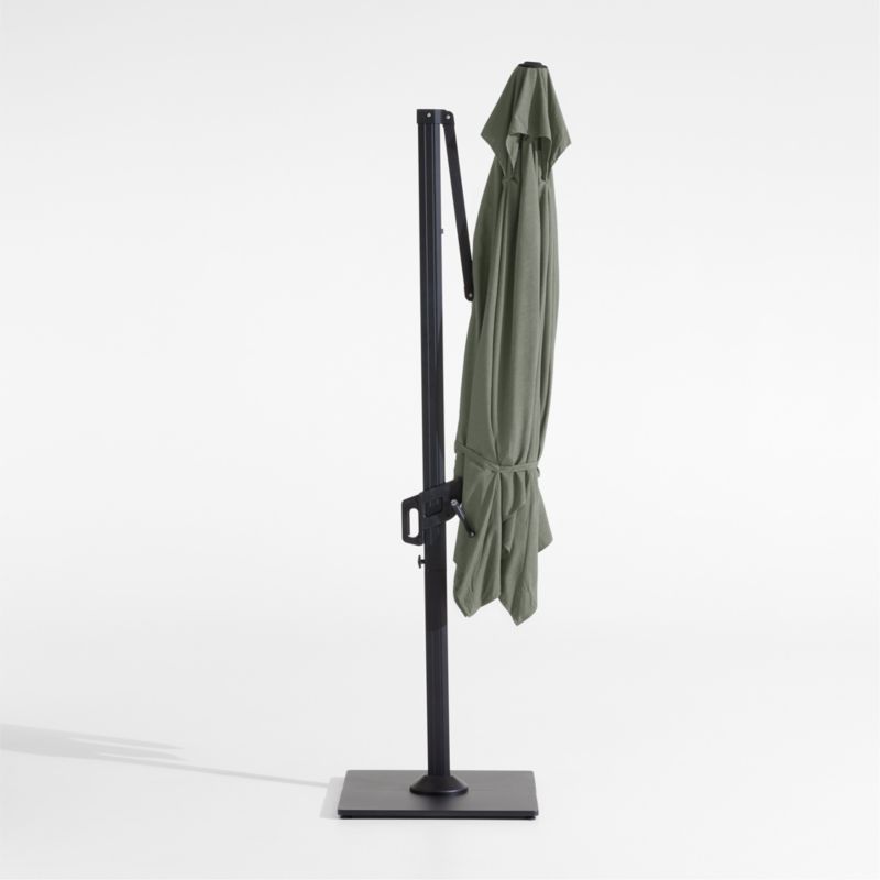 9' Square Cast Sage Sunbrella® Cantilever Outdoor Patio Umbrella with Black Metal Frame - image 3 of 6