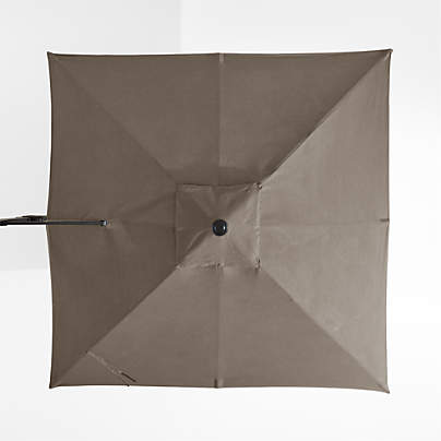 9' Square Sunbrella® Cast Shale Outdoor Cantilever Patio Umbrella Cover