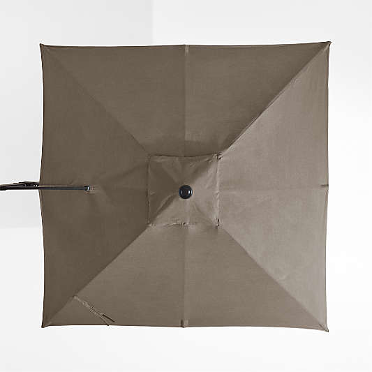9' Square Sunbrella® Cast Shale Outdoor Cantilever Patio Umbrella Cover