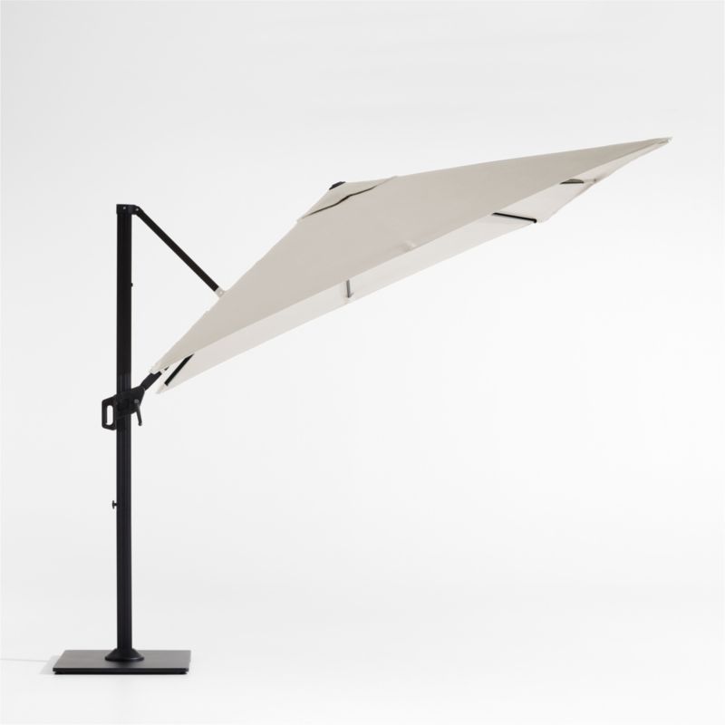 9' Square Cast Silver Sunbrella® Cantilever Outdoor Patio Umbrella with Black Metal Frame - image 1 of 4