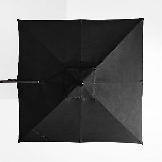 9' Square Sunbrella® Canvas Black Outdoor Cantilever Patio Umbrella Cover