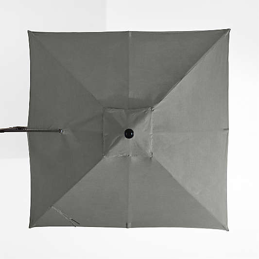 9' Square Sunbrella® Canvas Charcoal Outdoor Cantilever Patio Umbrella Cover