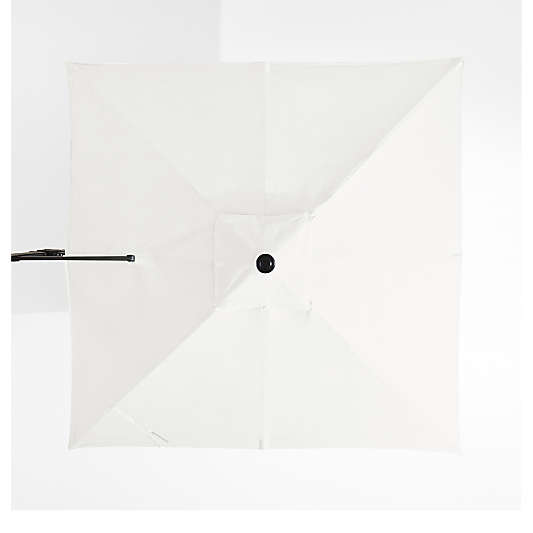9' Square Sunbrella® Canvas White Outdoor Cantilever Patio Umbrella Cover