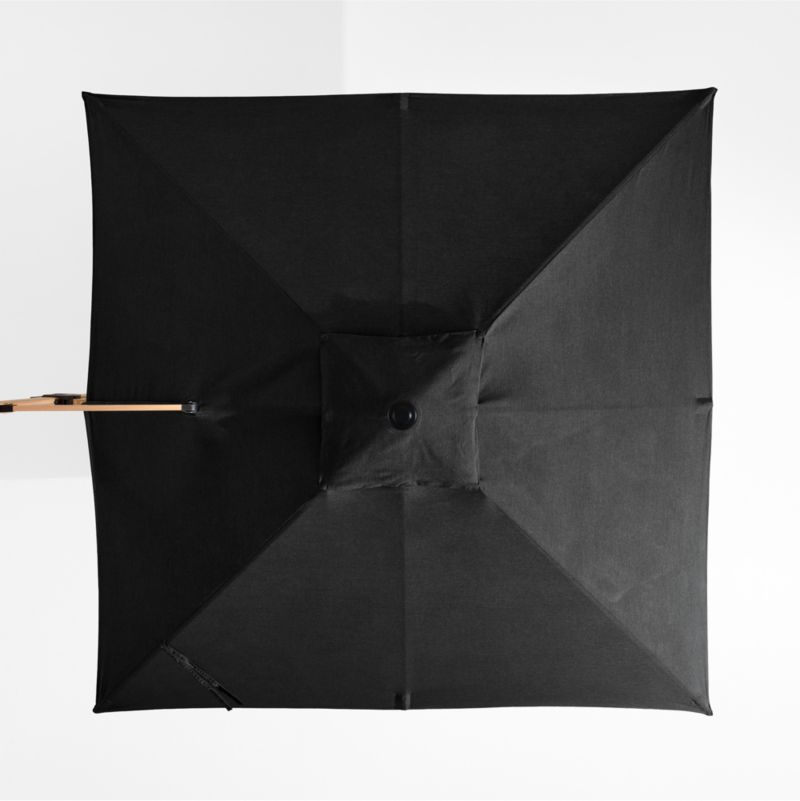 9' Square Canvas Black Sunbrella® Cantilever Outdoor Patio Umbrella with Faux Wood Metal Frame - image 4 of 5