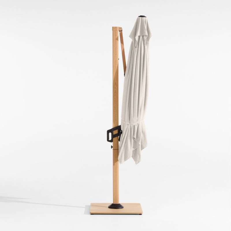 9' Square Canvas Canvas Sunbrella® Cantilever Outdoor Patio Umbrella with Faux Wood Metal Frame - image 3 of 6