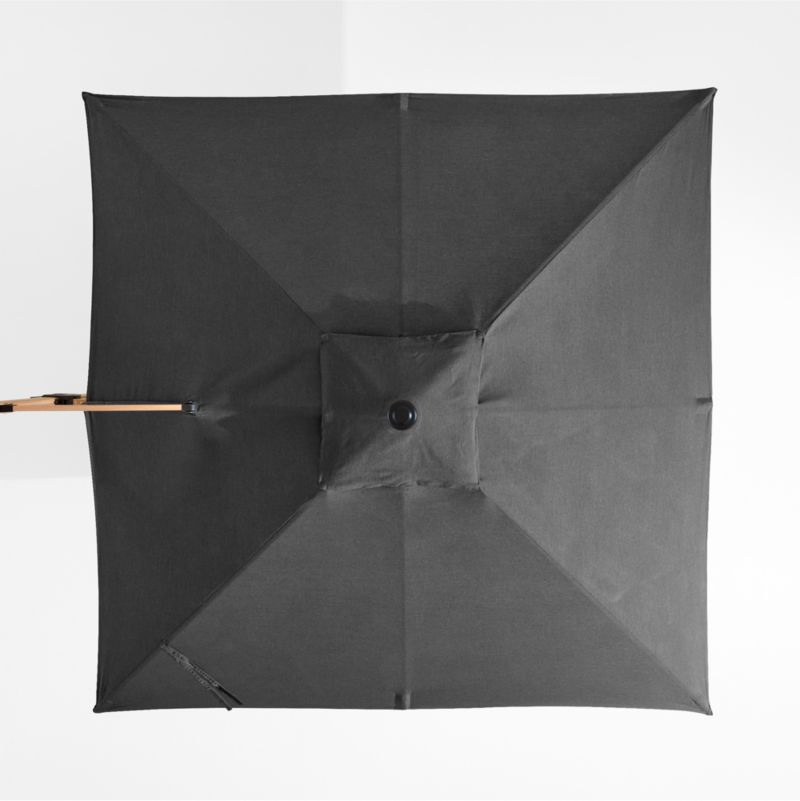 9' Square Cast Charcoal Grey Sunbrella® Cantilever Outdoor Patio Umbrella with Faux Wood Metal Frame - image 4 of 5