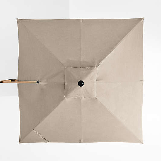 9' Square Canvas Flax Sunbrella® Outdoor Cantilever Patio Umbrella Cover