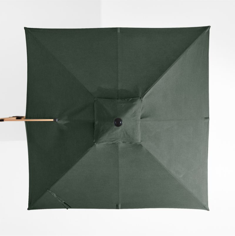 9' Square Cast Ivy Green Sunbrella® Cantilever Outdoor Patio Umbrella with Faux Wood Metal Frame - image 4 of 5