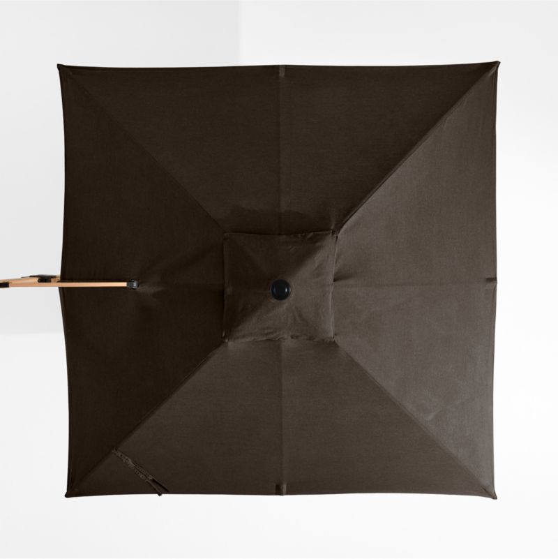 9' Square Canvas Java Sunbrella® Cantilever Outdoor Patio Umbrella with Faux Wood Metal Frame - image 4 of 6