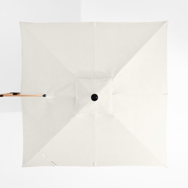 9' Square Canvas Natural Sunbrella® Cantilever Outdoor Patio Umbrella with Faux Wood Metal Frame - image 5 of 7