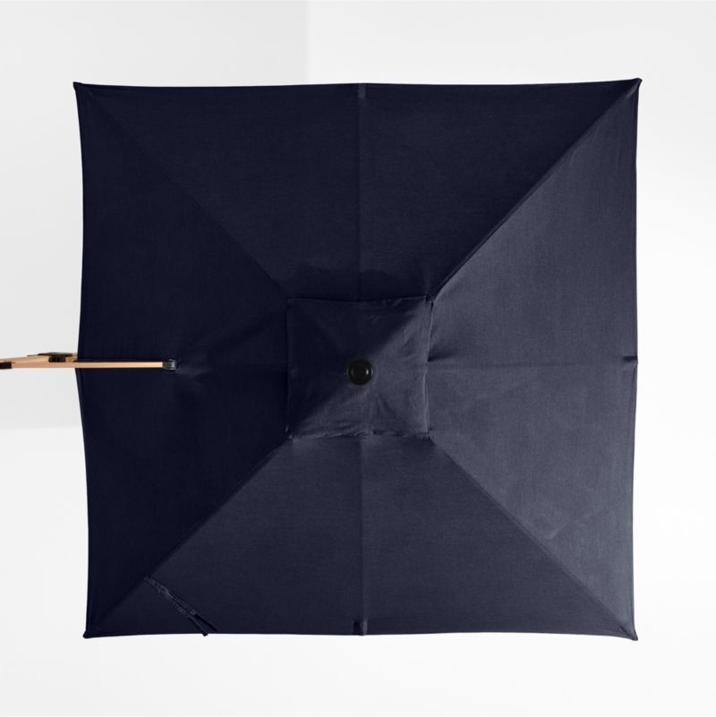 9' Square Canvas Navy Blue Sunbrella® Cantilever Outdoor Patio Umbrella with Faux Wood Metal Frame - image 4 of 5