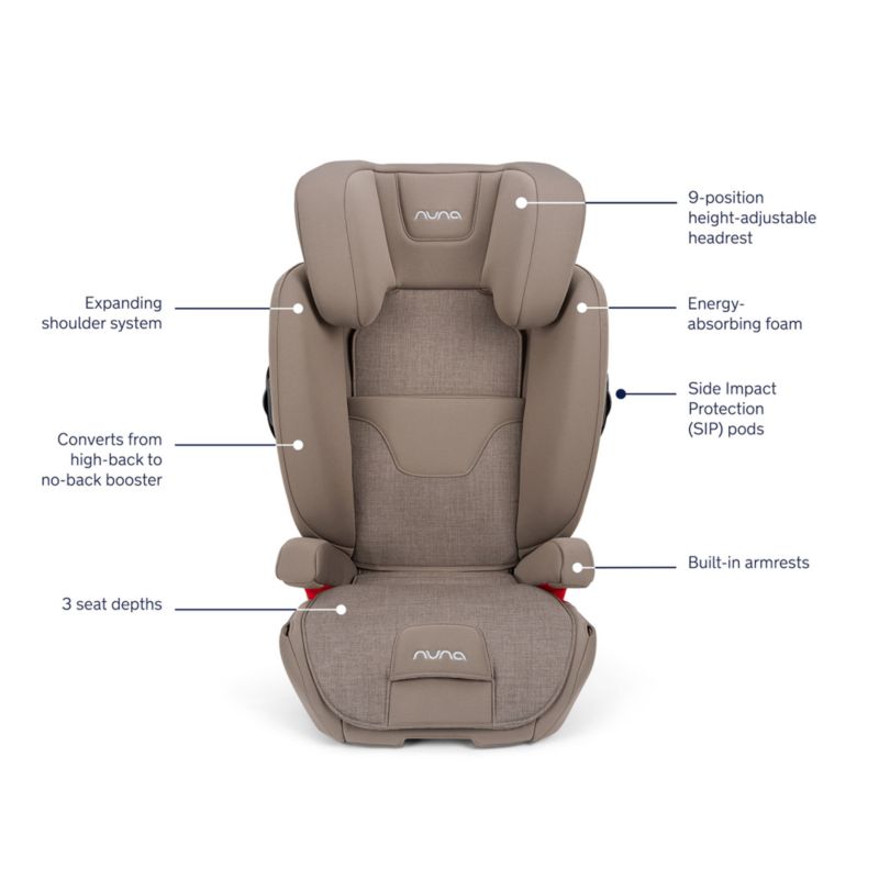 Nuna AACE Cedar Brown Booster Car Seat - image 5 of 6