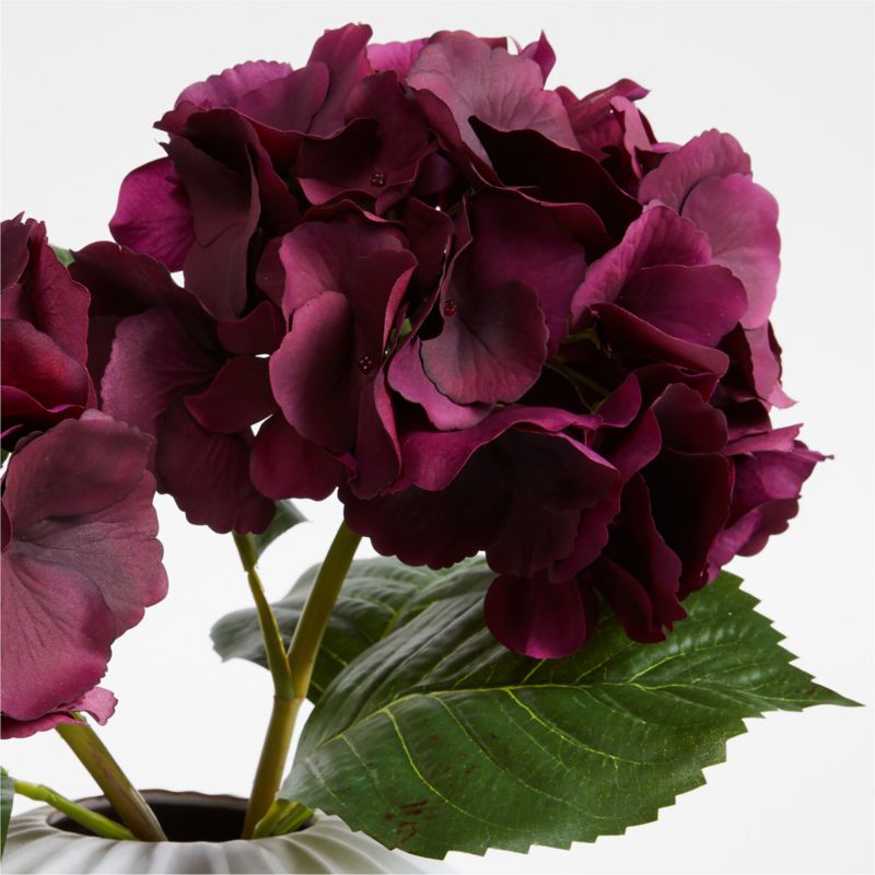 Faux Burgundy Hydrangea Stem 20" by Abigail Ahern - image 3 of 4