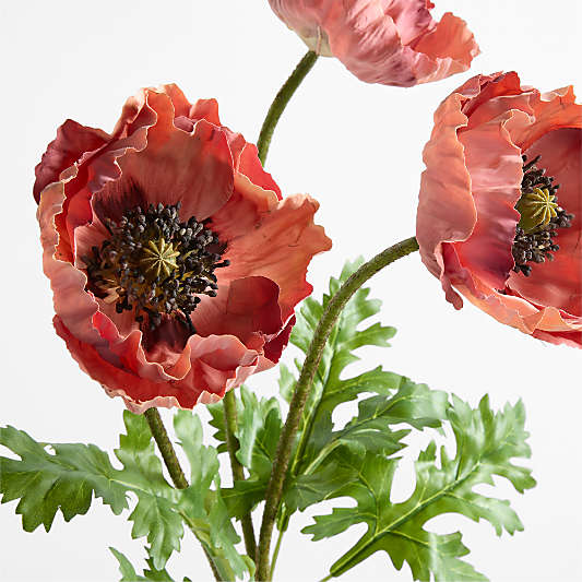 Faux Copper Lisianthus Stem 24", Set of 3 by Abigail Ahern