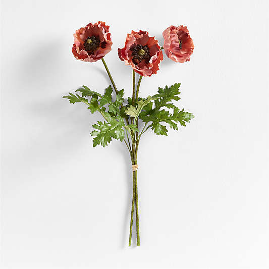 Faux Copper Lisianthus Stem 24", Set of 3 by Abigail Ahern