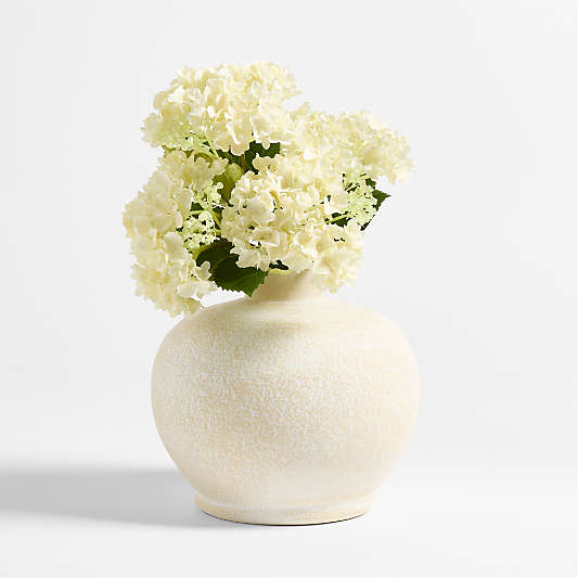 Faux Cream Hydrangea Stem 14" by Abigail Ahern