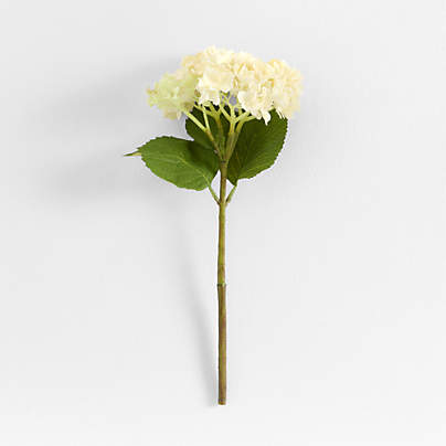Faux Cream Hydrangea Stem 14" by Abigail Ahern