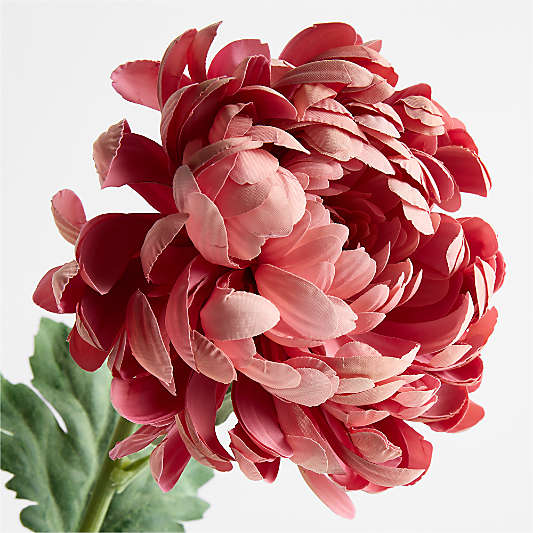 Faux Dusty Pink Chrysanthemum Stem 36" by Abigail Ahern