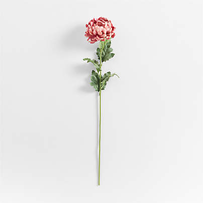 Faux Dusty Pink Chrysanthemum Stem 36" by Abigail Ahern