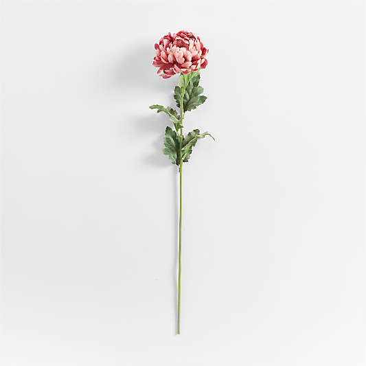 Faux Dusty Pink Chrysanthemum Stem 36" by Abigail Ahern