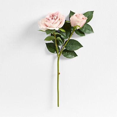 View Faux Tea Stained Rose Stem 18" by Abigail Ahern details