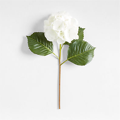 View Faux White Hydrangea Stem 20" by Abigail Ahern details