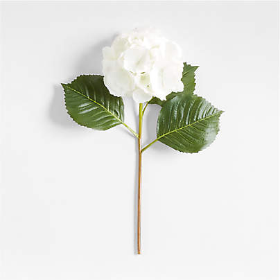 Faux White Hydrangea Stem 20" by Abigail Ahern