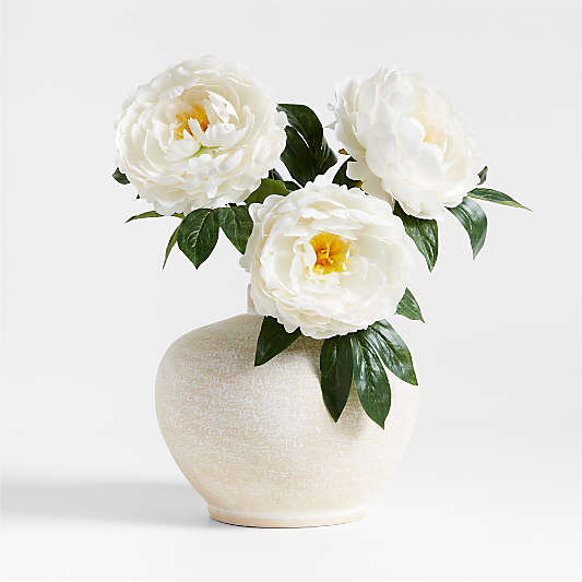 Faux White Peony Stem 20" by Abigail Ahern