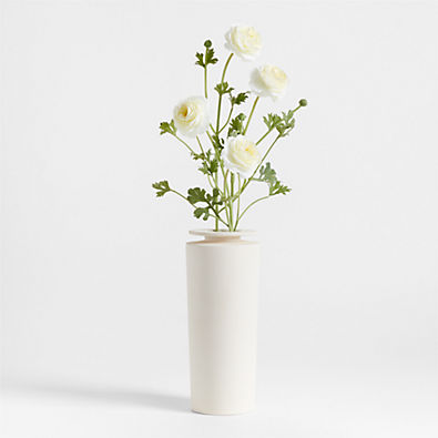 View Faux White Ranunculus Stem 35" by Abigail Ahern details