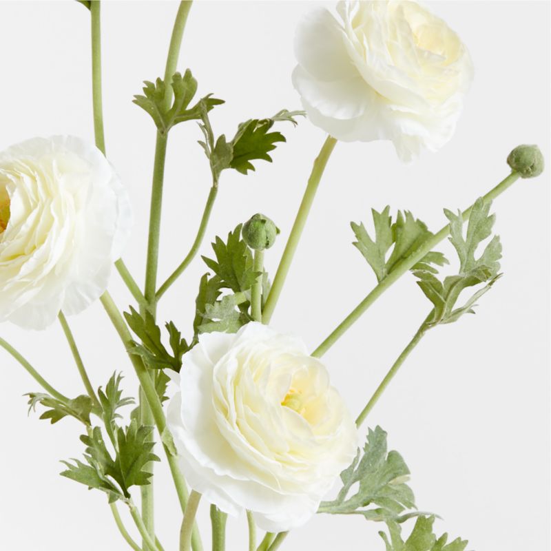 Faux White Ranunculus Stem 35" by Abigail Ahern - image 3 of 4