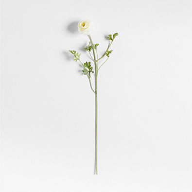View Faux White Ranunculus Stem 35" by Abigail Ahern details