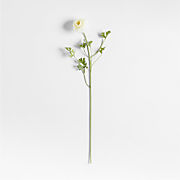 Faux White Ranunculus Stem 35" by Abigail Ahern