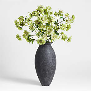 Blanca Small Beige Ribbed Ceramic Vase 8" by Brigette Romanek