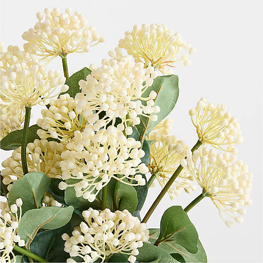 Faux Cream Viburnum Flower Stem 24" by Abigail Ahern