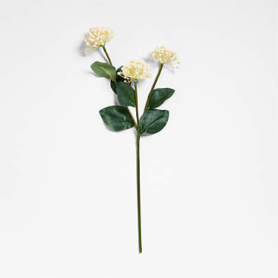 Faux Cream Viburnum Flower Stem 24" by Abigail Ahern