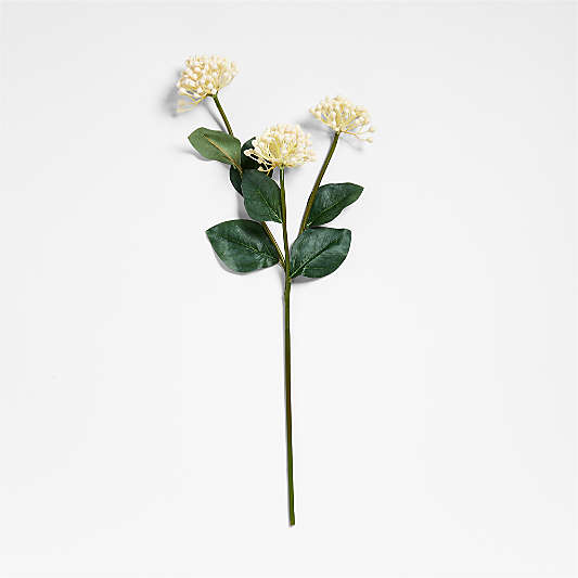 Faux Cream Viburnum Flower Stem 24" by Abigail Ahern