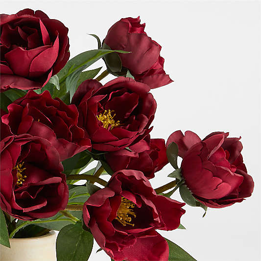 Faux Deep Red Peony Bundle by Abigail Ahern